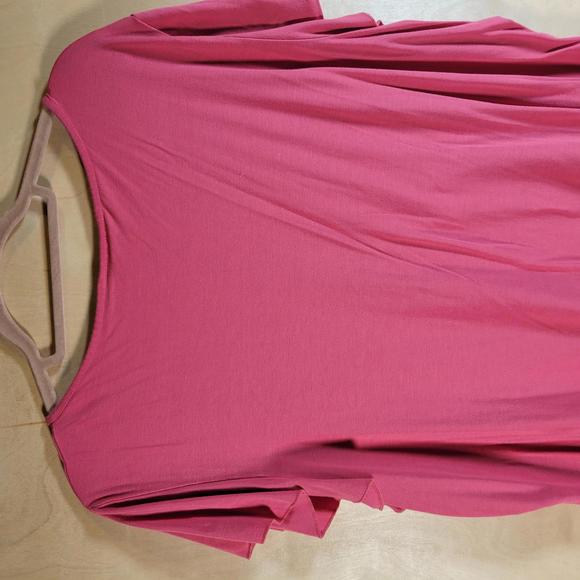 Style & Co Pink Blush Beaded V Neckline Short Sleeve Top Women Plus Size 3X - Picture 7 of 9